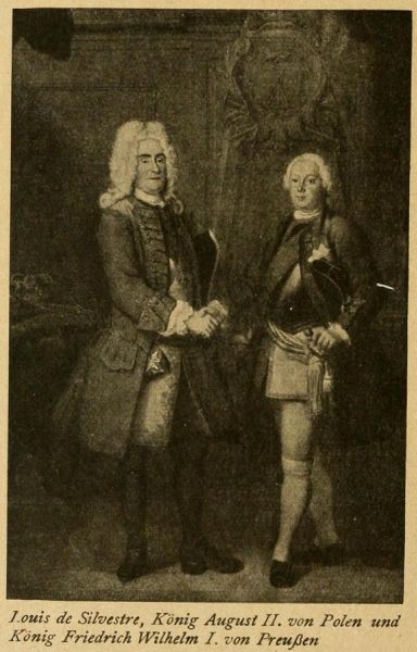 024. Louis de Silvestre, König August II. von Polen und König Friedrich Wilhelm I. von Preußen