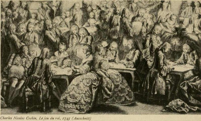 053. Charles Nicolas Cochin, Le jeu du roi, 1745 (Ausschnitt)