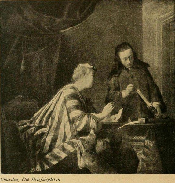 061. Chardin, Die Briefsieglerin