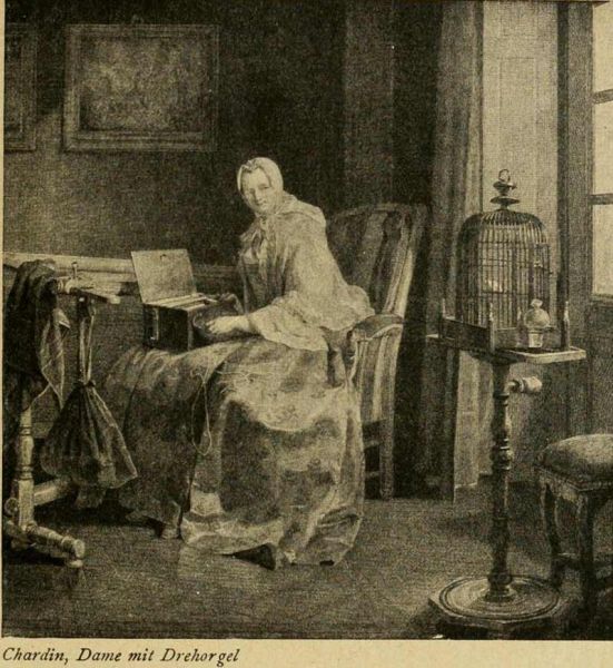 063. Chardin, Dame mit Drehorgel