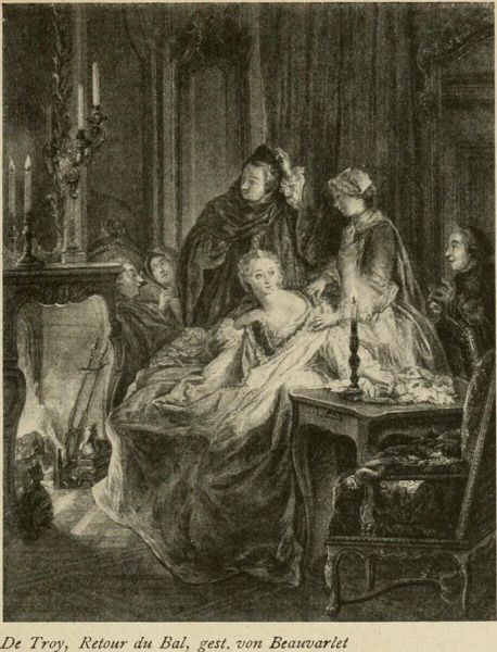 087. De Troy, Retour du Bal, gest. von Beauvarlet
