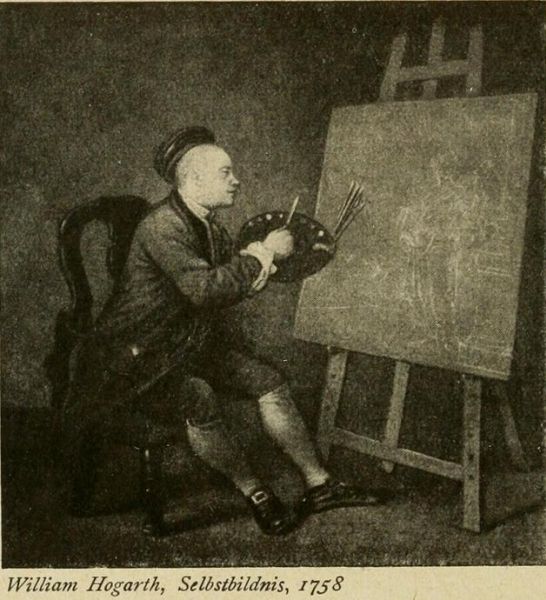 089. William Hogarth, Selbstbildnis, 1738