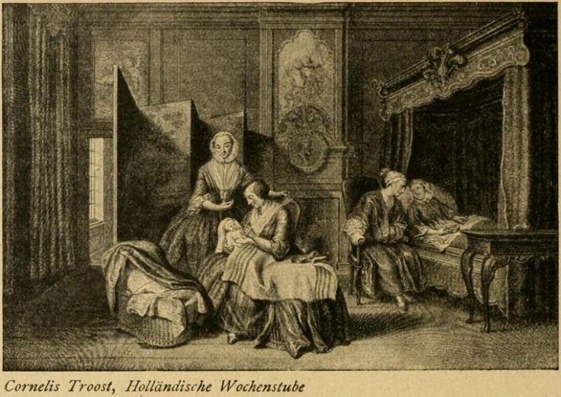 096. Cornelis Troost, Holländische Wochenstube
