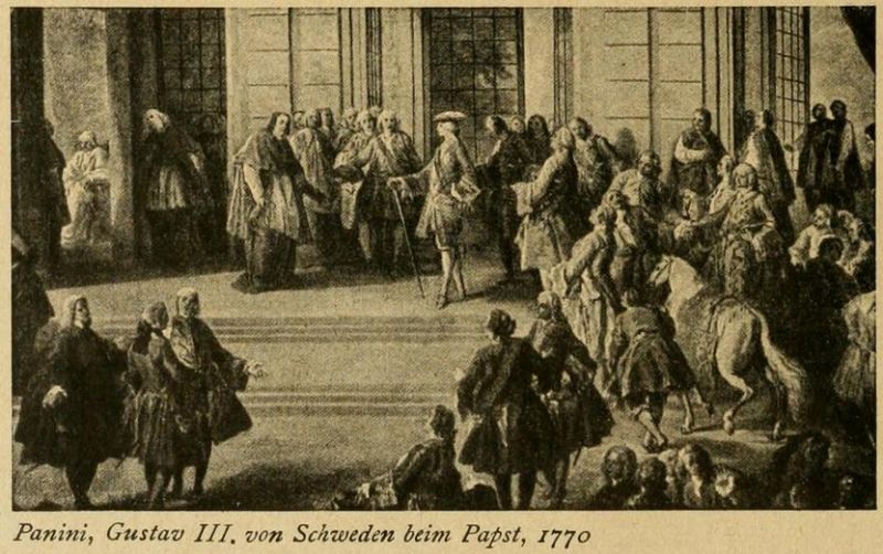 117. Panini, Gustav III. von Schweden beim Papst, 1770 
