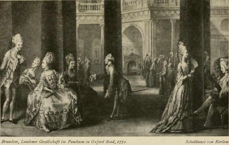 131. Brandom, Londoner Gesellschaft im Pantheon in Oxford Road, 1772