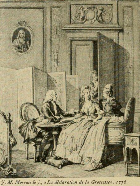 167. J. M. Moreau le j., „La declaration de la Grossesse“, 1776