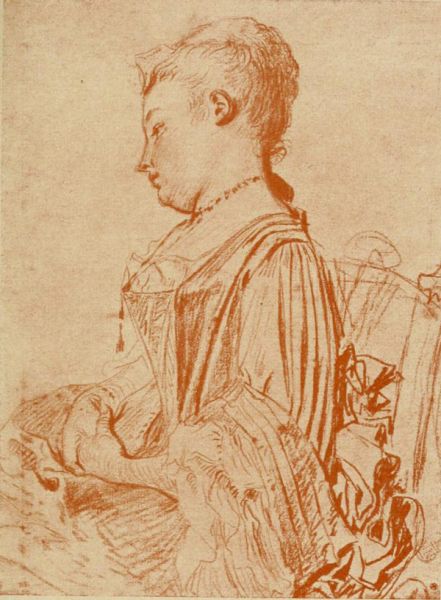 009. Antoine Watteau, Junges Mädchen