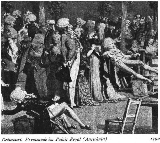 006 Debucourt, Promenade im Palais Royal (Ausschnitt) 1792