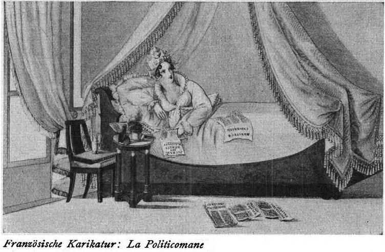 011 Französische Karikatur, La Politicomane