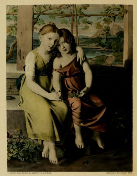 000 Adelheid und Gabriele von Humboldt - Gottlieb Schick
