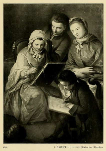 001. A. F. Oeser (1717-1799), Kinder des Künstlers