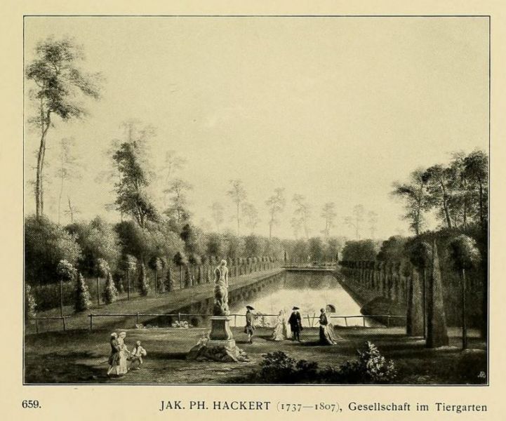 008 Jak. Th. Hackert (1737-1807), Gesellschaft im Tiergarten