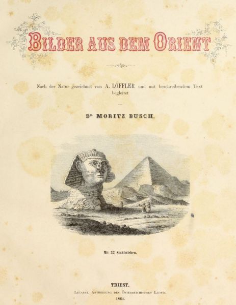 000. Bilder aus dem Orient, Titelblatt