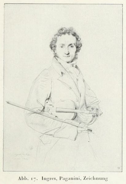 017 Ingres, Paganini, Zeichnung