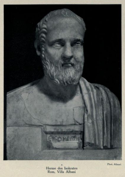 Isokrates, Herme, Rom, Villa Albani
