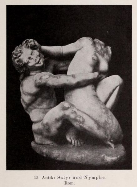 015. Antik. Satyr und Nymphe. Rom