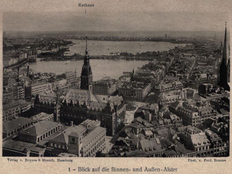 Hamburg 001 Blick auf die Binnen- und Außen-Alster