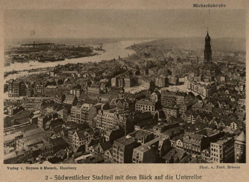 Hamburg 002 Südwestlicher Stadtteil mit dem Blick auf die Unterelbe