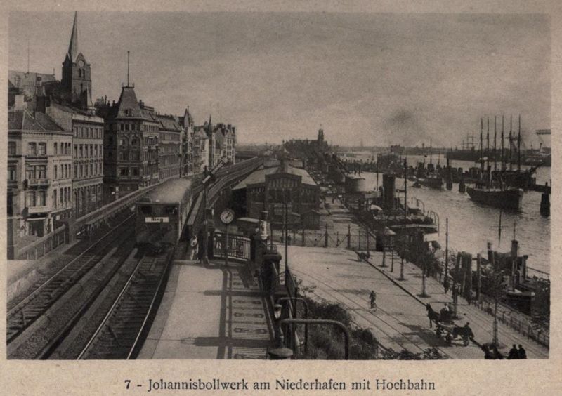 Hamburg 007 Johannisbollwerk am Niederhafen mit Hochbahn
