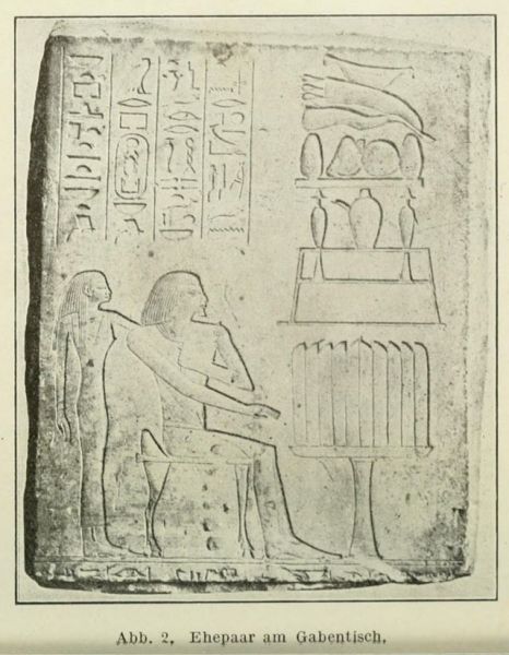 Ägypten 002 Ehepaar am Gabentisch