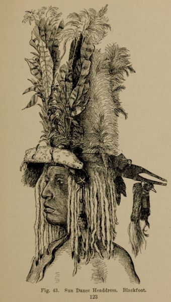 Indianer. Blackfood. Sun Dance Headdress