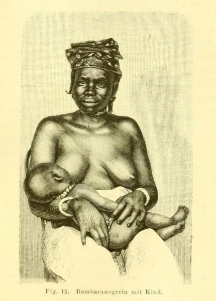 12. Bambaranegerin mit Kind