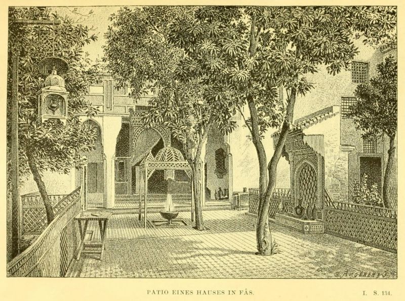 S. 134. Patio eines Hauses in Fâs