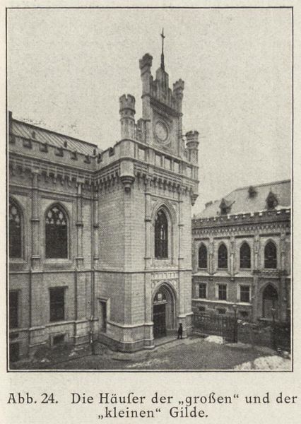 024 Riga, Die Häuser der großen und der kleinen Gilde