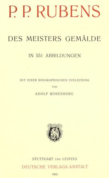 000. Rubens, Titelblatt