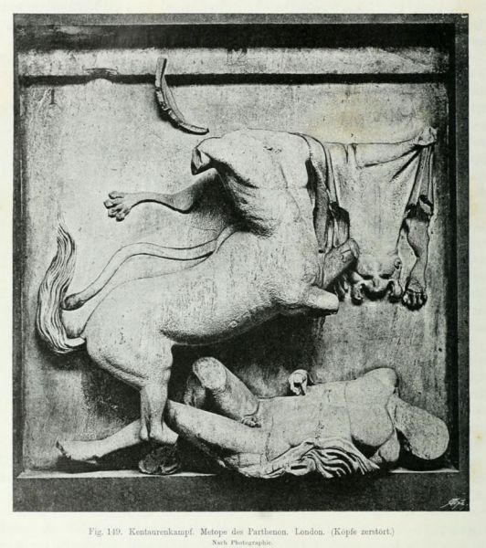 149. Kentaurenkampf. Metope des Parthenon. London