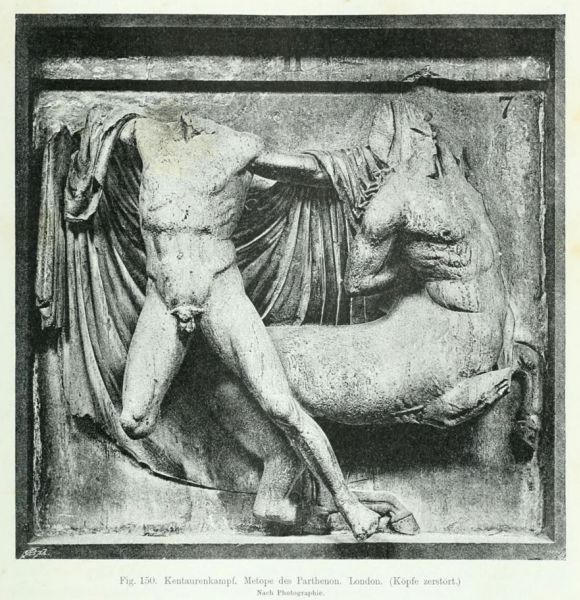 150. Kentaurenkampf. Metope des Parthenon. London