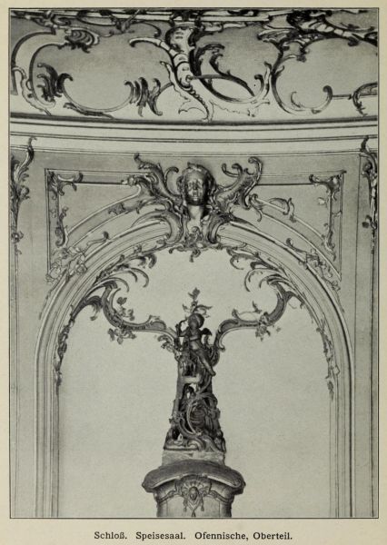 Wilhelmstal 042. Schloss, Speisesaal, Ofennische, Oberteil