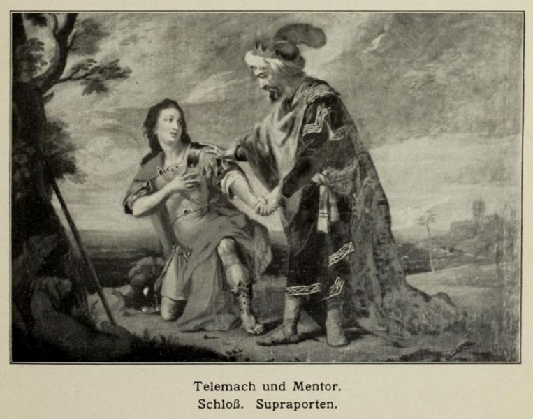 Wilhelmstal 057. Schloss, Supraporten, Telemach und Mentor