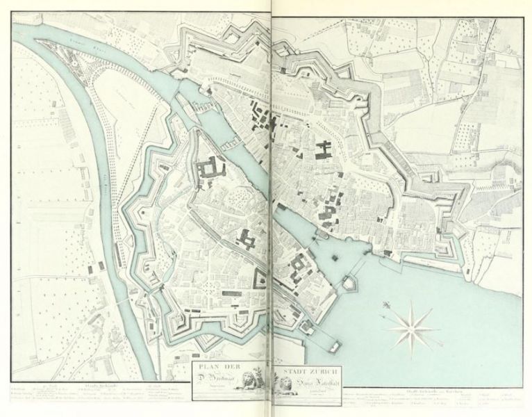 006. Zürich, Stadtplan, 1814