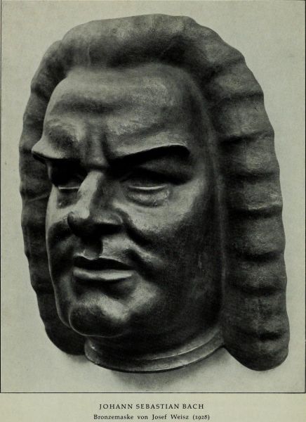 Johann Sebastian Bach. Bronzemaske von Josef Weisz (1928)