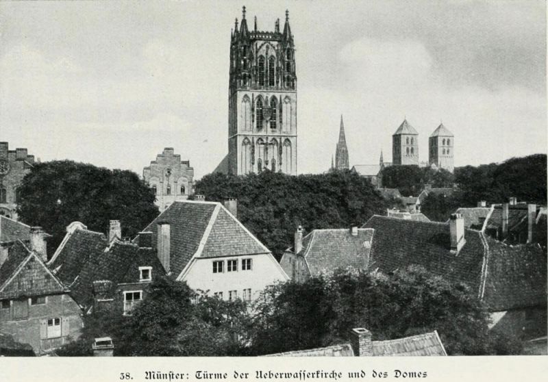 Münster – Türme der Überwasserkirche und des Domes
