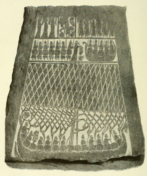 Fig. 7. Bildstein von Stenkyrka. (Nach F. Nordin, Photographie von R. Cederström.)