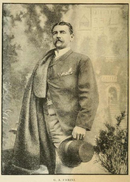 000. Farini, Guillermo Antonio geb. als William Hunt (1838-1929) US-amerikanischer Seiltänzer, Zirkus-Impressario, Forscher, Autor, Maler und Erfinder