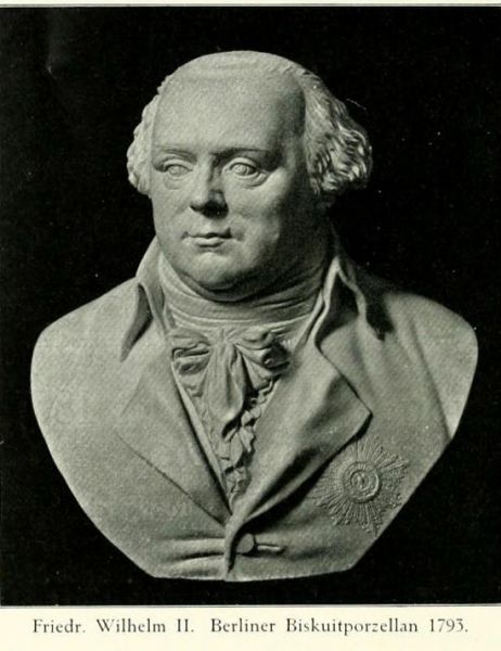 Friedr. Wilhelm II. Berliner Biskuitporzellan 1793.
