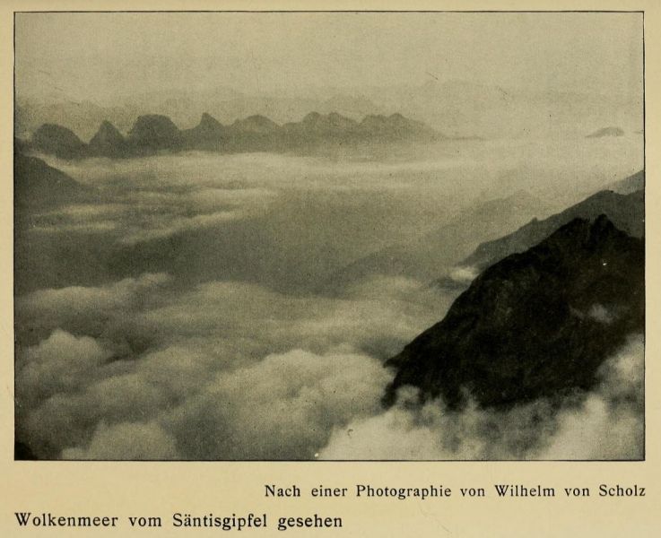 Bodensee Wolkenmeer vom Säntisgipfel