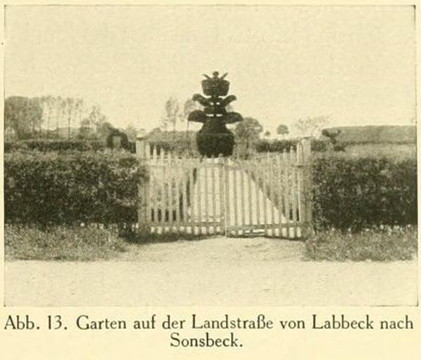 Abb. 13. Garten auf der Landstraße von Labbeck nach Sonsbeck.