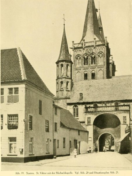 Abb. 19. Xanten. St. Viktor mit der Michaelskapelle. Vgl. Abb 20. und Situationsplan Abb. 21. 