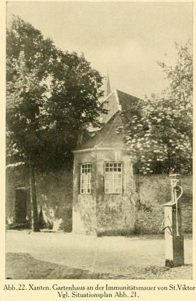 Abb. 22. Xanten. Gartenhaus an der Immunitätsmauer von St.Viktor. Vgl. Situationsplan Abb. 21.