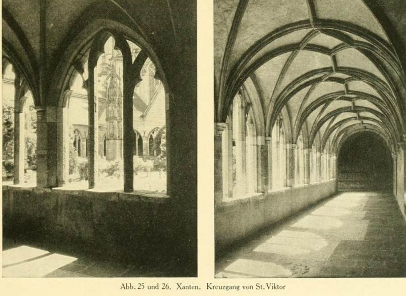 Abb. 25 und 26. Xanten. Kreuzgang von St. Viktor.