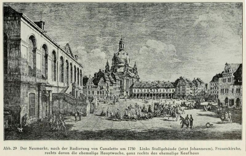 027 Dresden Der Neumarkt um 1750
