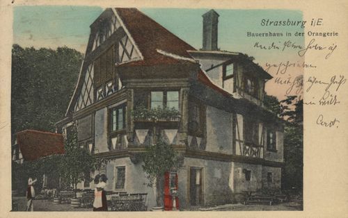 Elsass, Starßbourg, Bauernhaus in der Orangerie