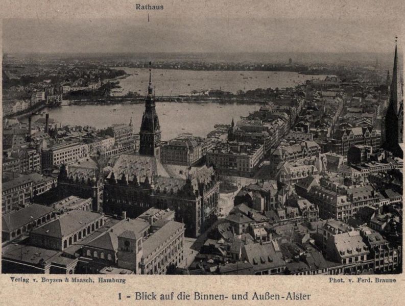 Blick auf die Hamburger Binnenalster
