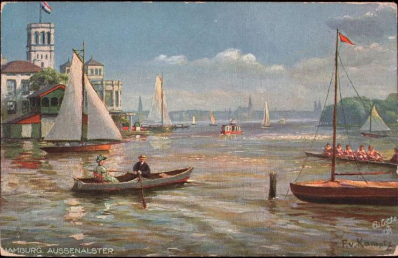 Hamburg, Außenalster, Kamptz, Fritz von (1866-1938)