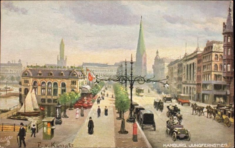 Hamburg, Jungfernstieg, Kamptz, Fritz von (1866-1938)