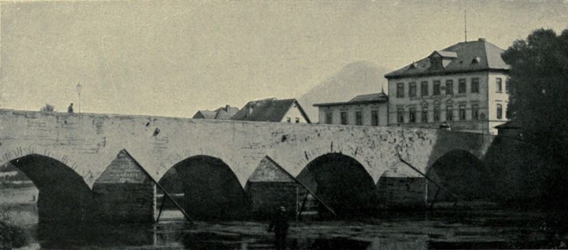 08 Saalebrücke mit dem Gasthof Zur Tanne nach dem Umbau